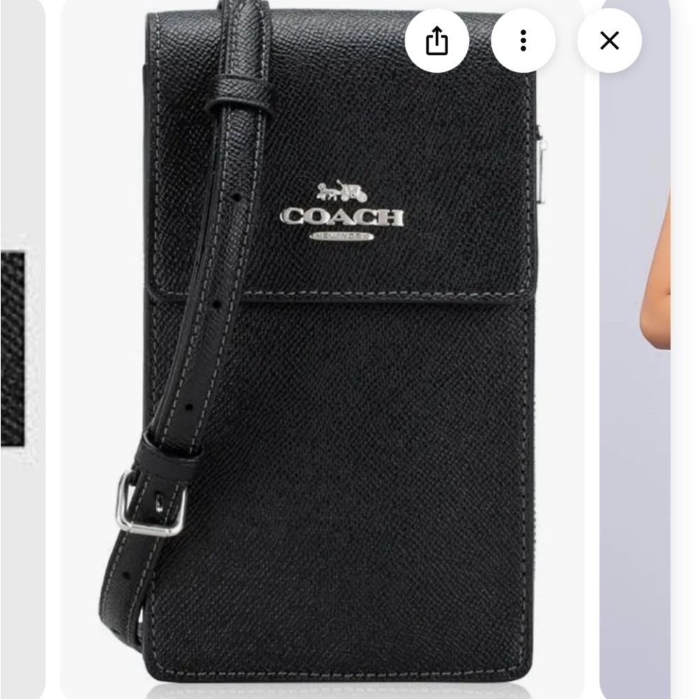 Coach Black and Silver Crossbody Bag